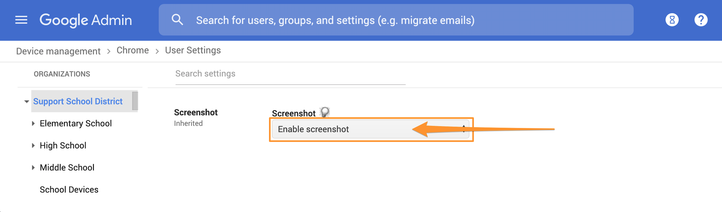 GAC5: Screenshot: Enable screenshot