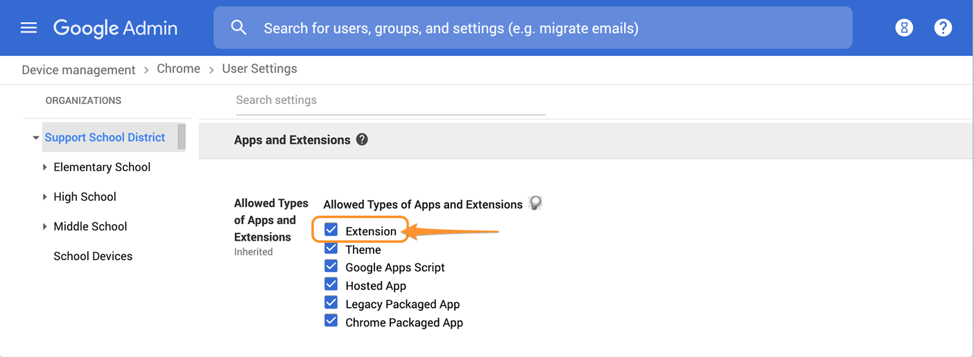 GAC tutorial- Clicking on Extensions